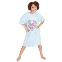 15C637: Older Girls Sweetheart Oversized  Lounge Dress (One Size)